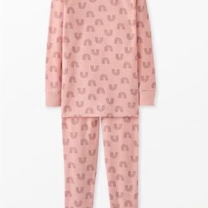 Hanna Andersson Pink Rainbow Print Long Sleeve Pajama Set